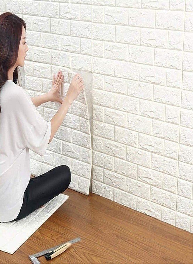 Barebeauty Wall Stickers Wallpaper PE Foam Brick Design DIY Decal (70 x 77 cm) 3D Frames PVC DIY Self Adhesive - Image 2